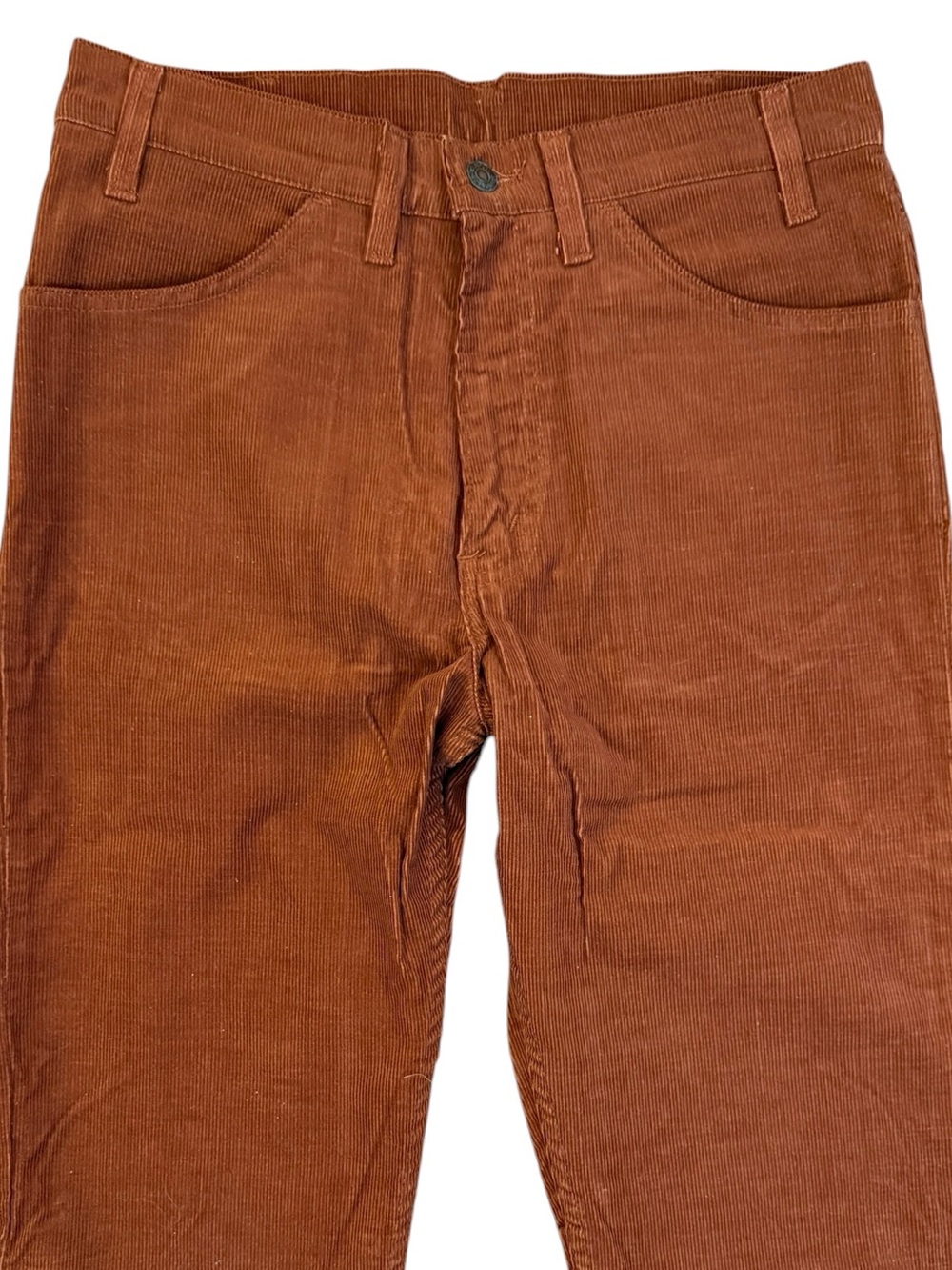 VTG 1980 Levis 519 Corduroy Pants Brown White Tab Straight 32x36 Fits 30x34 USA - Picture 5 of 15